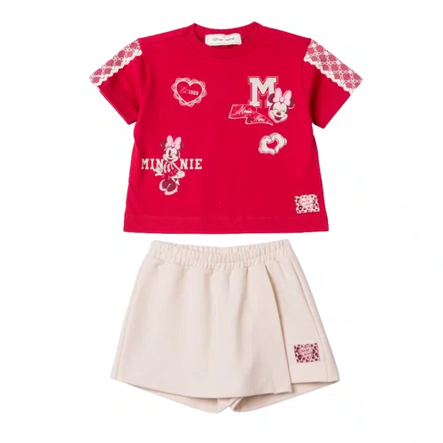 Conjunto Patches Minnie Vermelho Com Renda Anime