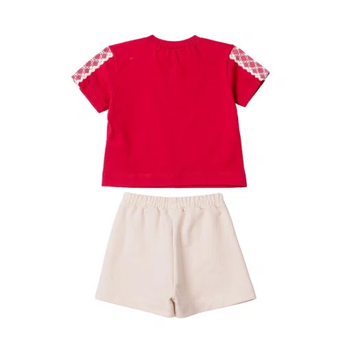 Conjunto Patches Minnie Vermelho Com Renda Anime