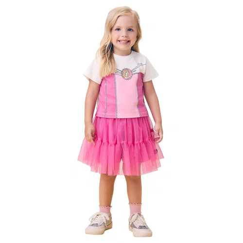 Conjunto Princesa Aurora Tule Pink Momi