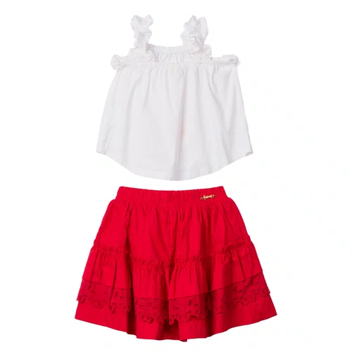 Conjunto Regata Babadinhos Branco Com Vermelho Anime
