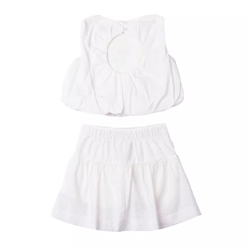 Conjunto Saia Algodão e Blusa Balonê Off White Anime