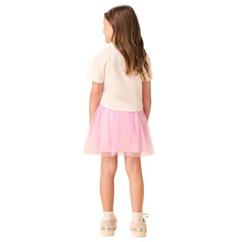 Conjunto Strawberry Ice Cream Saia Tule Rosa Momi