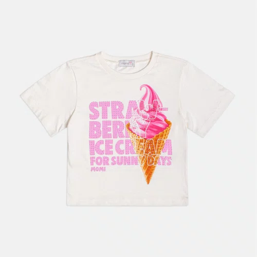 Conjunto Strawberry Ice Cream Saia Tule Rosa Momi