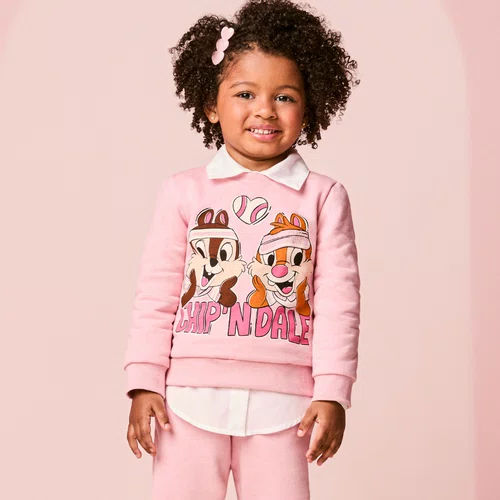 Conjunto Tico e Teco Strass Rosa Quartzo Momi