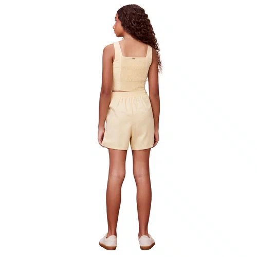 Conjunto Top e Shorts Amarelo Claro Authoria