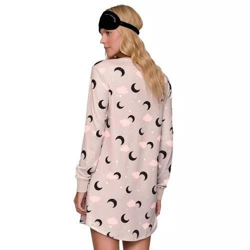 Dress Manga Longa In The Clouds Bege Lua Lua