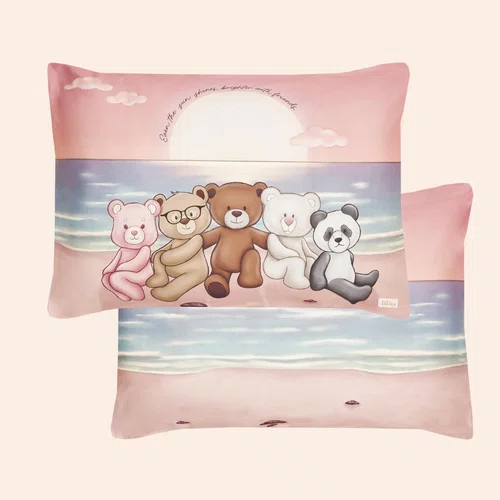 Fronha Avulsa 50x70cm Yoga Bears Lua Luá
