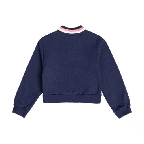 Jaqueta Hello Kitty Gola Tricot Marinho Momi