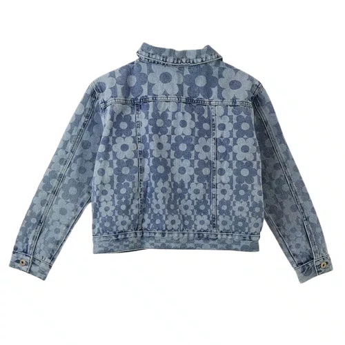 Jaqueta Jeans Love Daisy Azul farm Futura