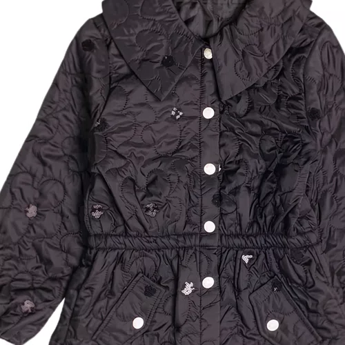 Jaqueta Matelasse com Paete Preto Momi