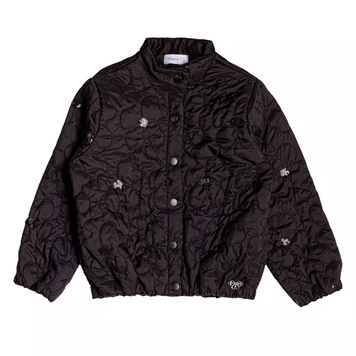 Jaqueta Matelasse Flores Preto Paete Momi