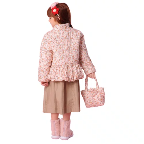 Jaqueta Puffer Algadão Flor Liberty Pituchinhus