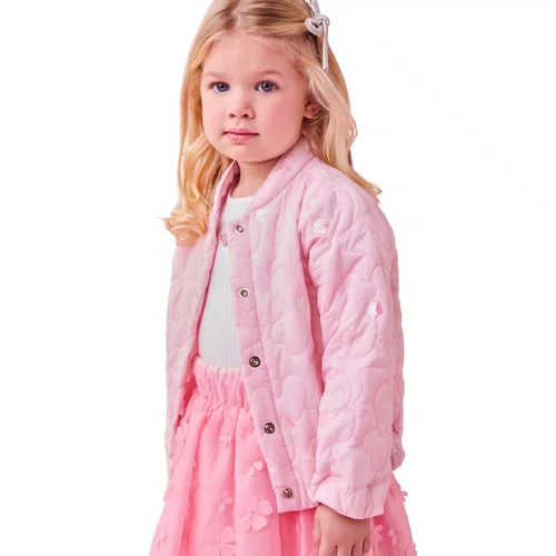 Jaqueta Puffer Matelasse Flores Paete Momi