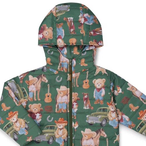 Jaqueta Puffer Verde Oliva Teddys Country Dame