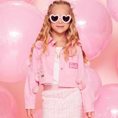 Jaqueta Sarja Multi Patch Barbie Pompom Pituchinhus