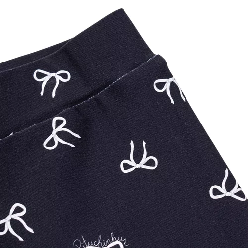 Legging Light Laços Fundo Preto Pituchinhus