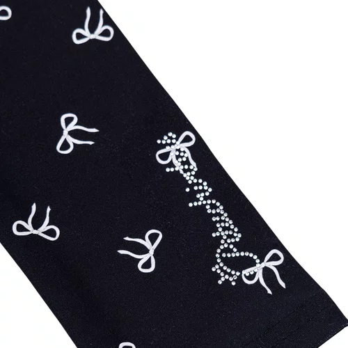 Legging Light Laços Fundo Preto Pituchinhus