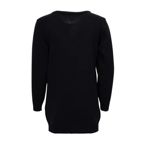 Maxi Blusa Tricot Cachorrinho Cristais Preto Pituchinhus