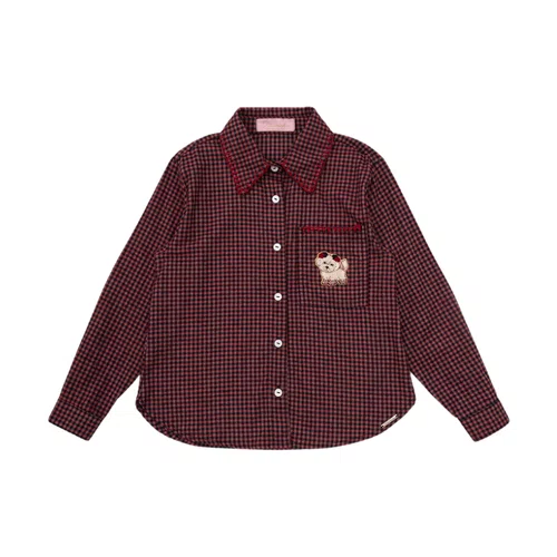 Maxi Camisa Xadrez Patche Cachorrinho Pituchinhus