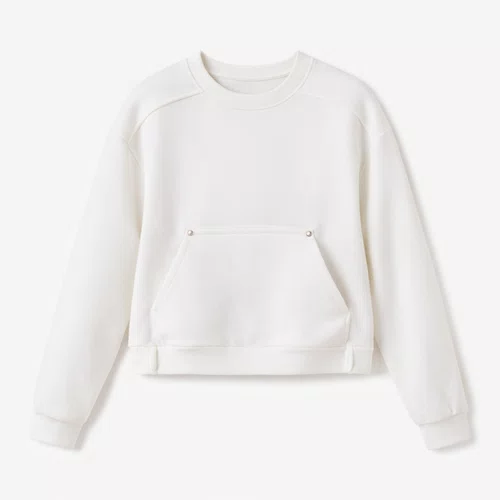 Moletom Canguru Leve Off White Vanilla