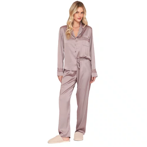 Pijama Aberto Feminino Longo em Satinê Stillness Lua Luá