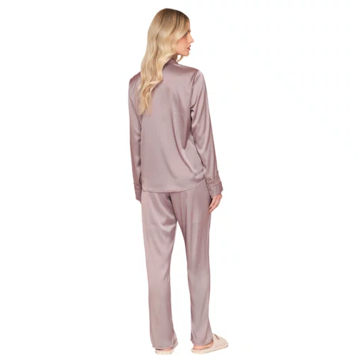 Pijama Aberto Feminino Longo em Satinê Stillness Lua Luá