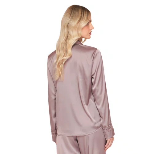 Pijama Aberto Feminino Longo em Satinê Stillness Lua Luá