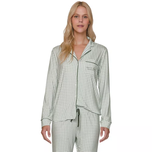 Pijama Aberto Longo Lavive Verde Lua Lua