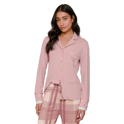 Pijama Aberto Longo Rosa Delicay Lua Lua