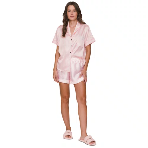 Pijama Aberto Short Crystal Rosy Lua Lua