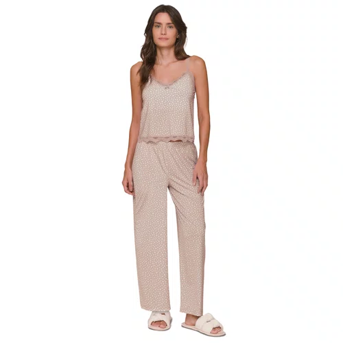 Pijama Alça Feminino Seren Bege Lua Lua