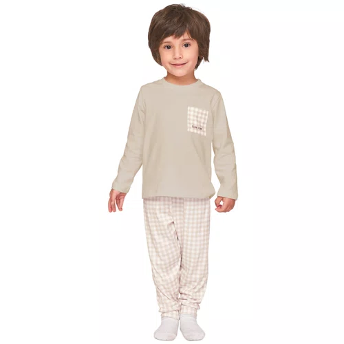 Pijama Baby Boy Xadrez com Bordado Slow Down Lua Lua
