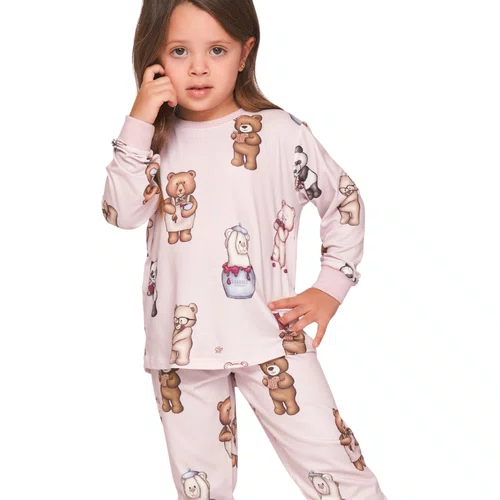 Pijama Baby Sweet In Berries Ursinhos Lua Lua