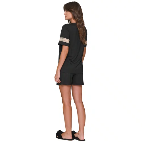 Pijama Curto Feminino Night Glam Preto Lua Lua