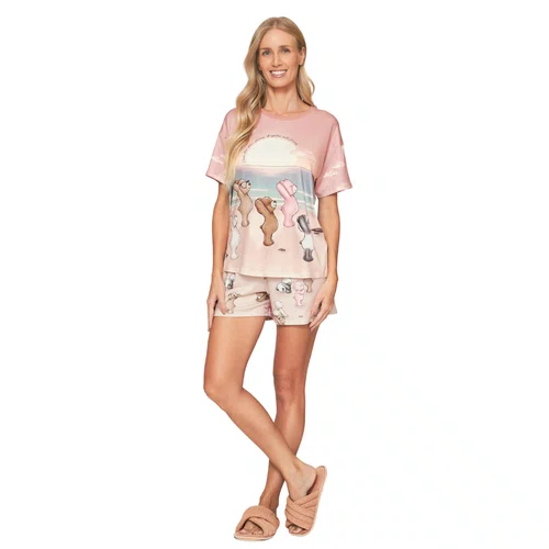 Pijama Curto Feminino Yoga Bears Lua Luá