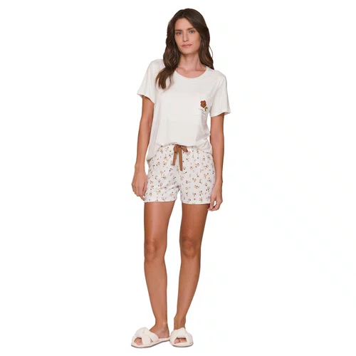Pijama Curto Floral Marigold Lua Lua