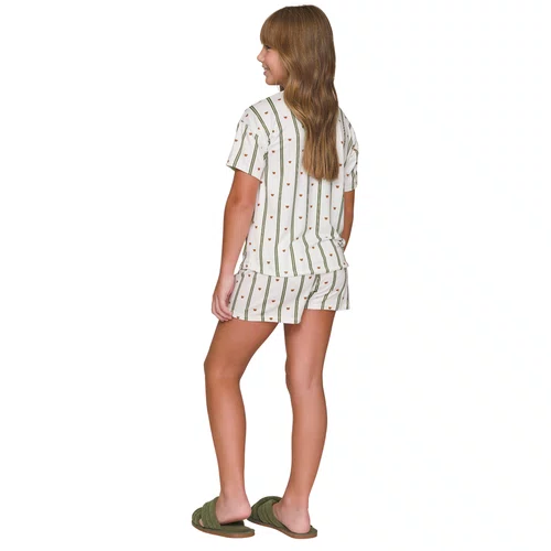 Pijama Curto Infantil Menina In Bear We Trust Lua Lua