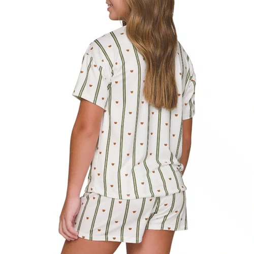 Pijama Curto Infantil Menina In Bear We Trust Lua Lua