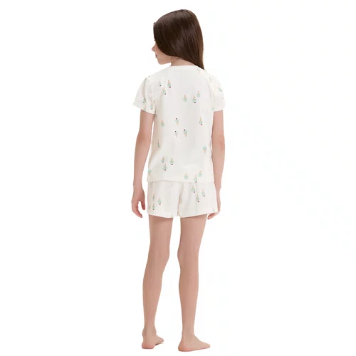 Pijama Curto Infantil Menina Sorvetinho Cor Com Amor
