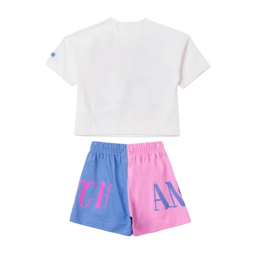 Pijama Curto Infantil Menina Stitch E Angel Anime