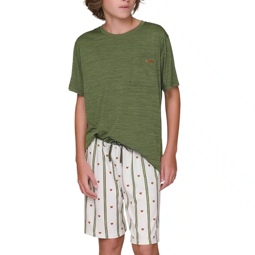 Pijama Curto Infantil Menino In Bear We Trust Lua Lua