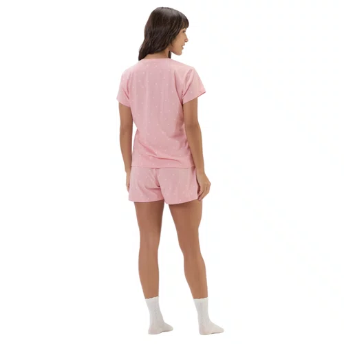 Pijama Curto Love Rosa Cor Com Amor