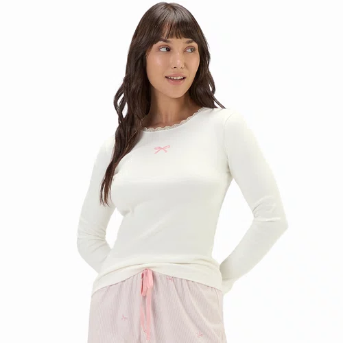 Pijama Feminino Lacinhos Rosa Cor com Amor