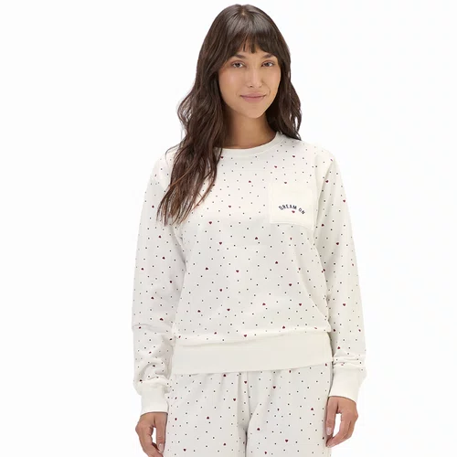Pijama Feminino Moletinho Poás e Corações Cor com Amor