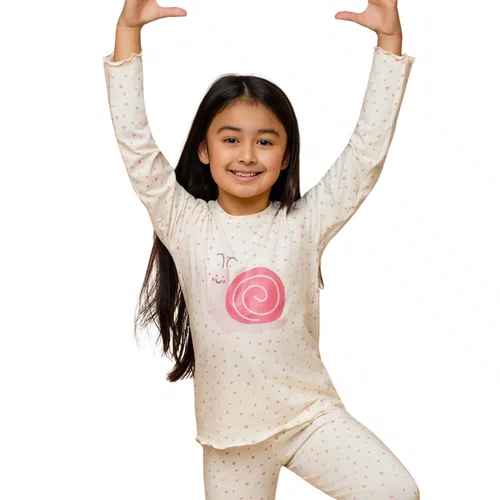 Pijama Infantil Frufru Poá e Caracol Dedeka