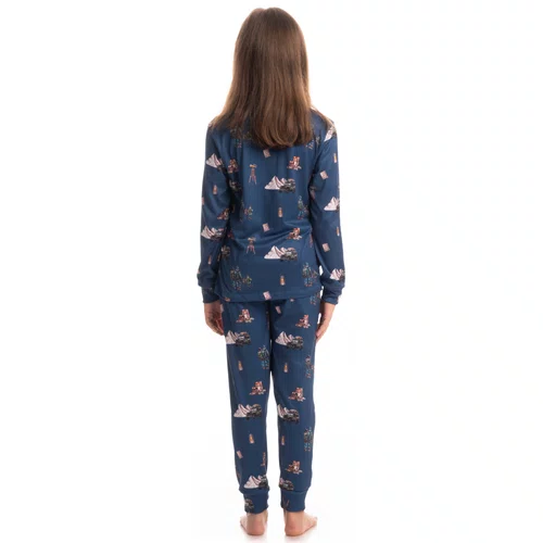 Pijama Infantil Longo Trekking Marinho Daniela TOmbini