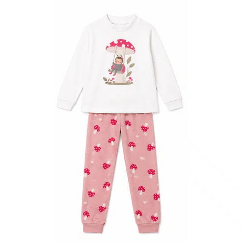 Pijama Infantil Soft Cogumelo e Joaninha Dedeka