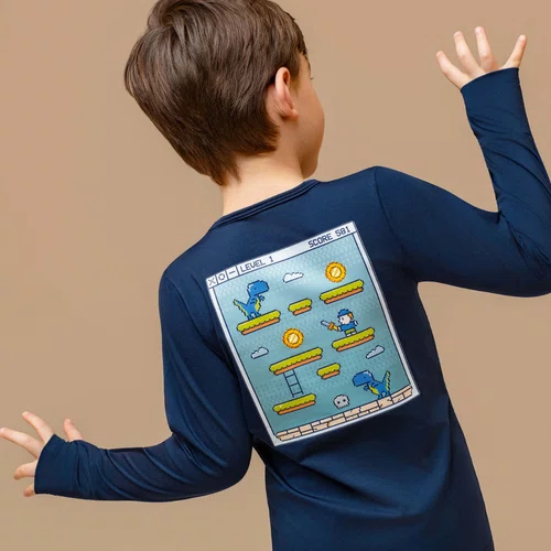 Pijama Infantil Thermo Dry Dino Pixel Marinho Dedeka