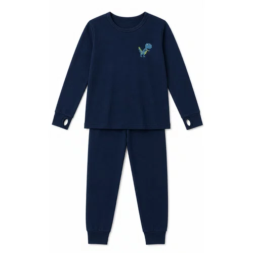 Pijama Infantil Thermo Dry Dino Pixel Marinho Dedeka