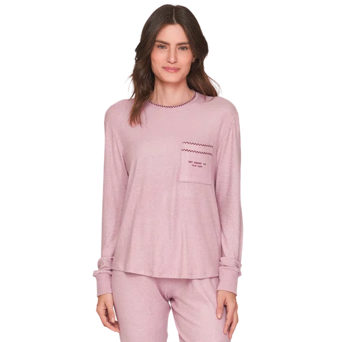 Pijama Jogger Feminino Calm Nights Rosa Lua Lua